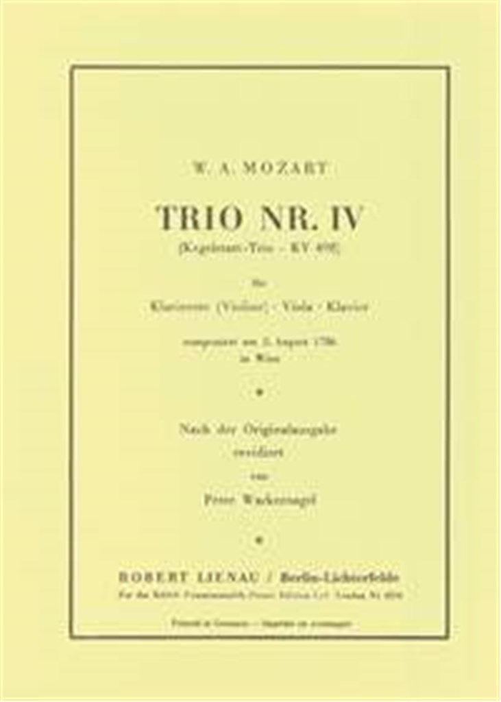 Trio Nr. IV KV 498